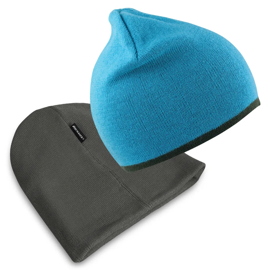 Soft Feel Cuffless Reversible Beanie