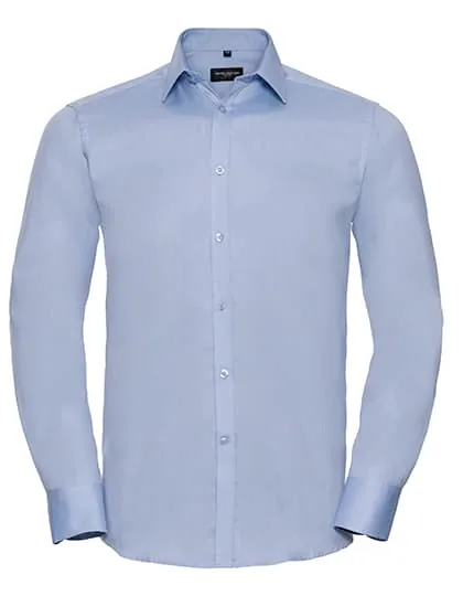 Men`s Long Sleeve Herringbone Shirt