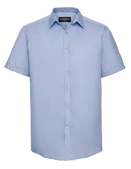 Men`s Short Sleeve Herringbone Shirt