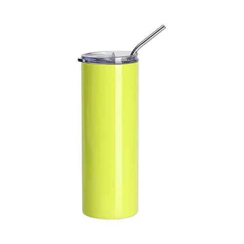 Becher, 600 ml, mit Trinkhalm