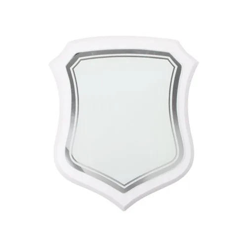 Glas-Schild auf weißem MDF, 23, 5 × 26 cm