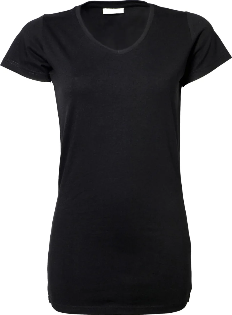Ladies` Fashion Stretch Tee Extra Lenght