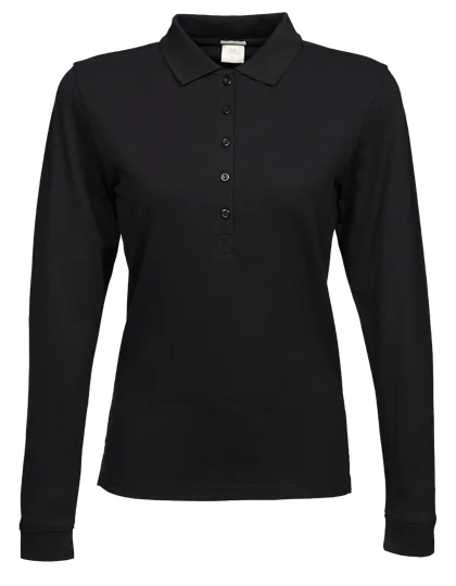 Ladies` Luxury Stretch Long Sleeve Polo