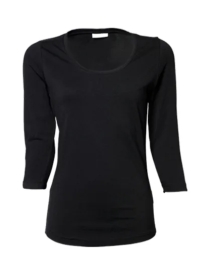 Ladies` Stretch 3/4 Sleeve Tee
