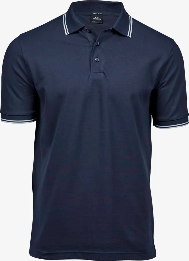 Luxury Stripe Stretch Polo